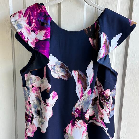 Trina Turk Jasey Ruffle Cap Sleeve Dress - Picture 3 of 7